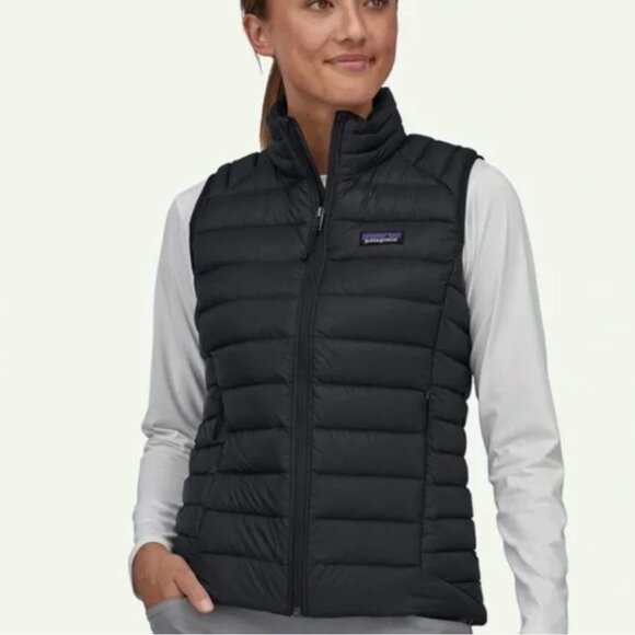 Patagonia Women's Down Sweater Vest, Black, XL - Picture 1 of 6